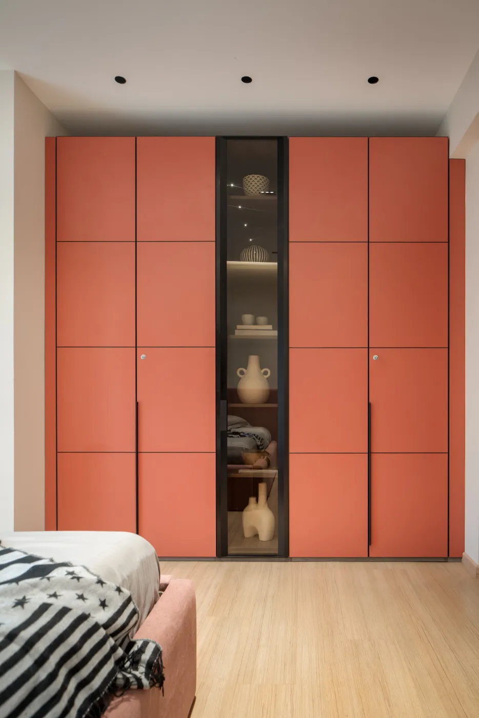 Tailored apartment wardrobe storage